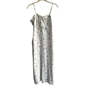 Wild Fable Floral Linen Corset Bodycon Dress Blue Flowers Size Small